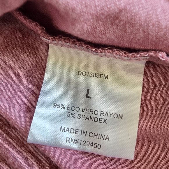 Ecothread Sustainable Mauve Pink Wide Leg Jumpsuit Romper NWT Large Boho Harem - Picture 11 of 11